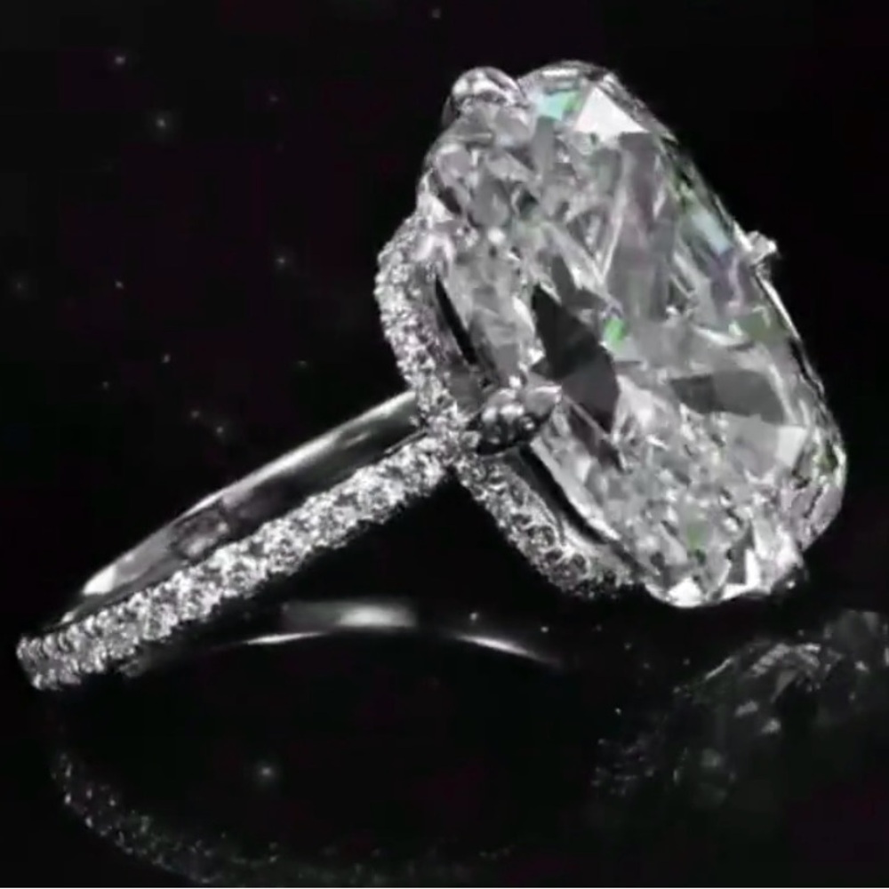 13.00 + .055 Carat All Moissanite White Gold Ring